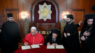 Dichiarazione congiunta di Papa Leone XIV e del Patriarca Bartolomeo